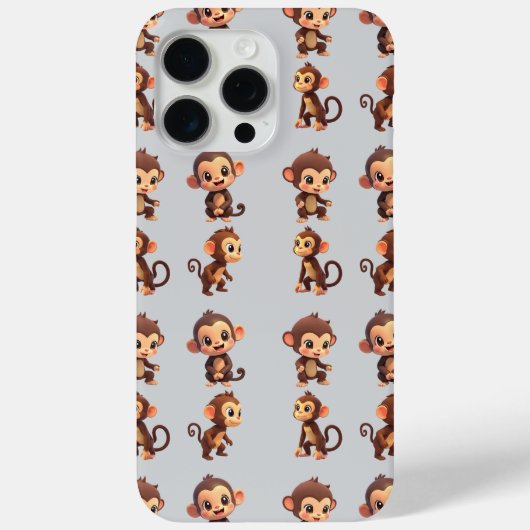 赤ちゃんのサル iPhone/iPad カバー (裏面)