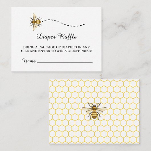 赤ちゃんのシャワーが途中で少し蜂蜜が流れている エンクロージャーカード (正面/裏面)