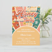 赤ちゃんのシャワーが途中で少し蜜が流れている 招待状 (スタンド正面)