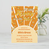 赤ちゃんのシャワーが途中で少し蜜が流れている 招待状 (スタンド正面)