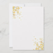 赤ちゃんのシャワーが途中で少し蜜が流れている 招待状 (裏面)