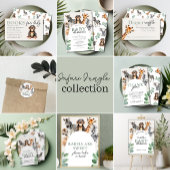 赤ちゃんのシャワーにおすすめのトロピカルジャングルサファリの絵本 エンクロージャーカード