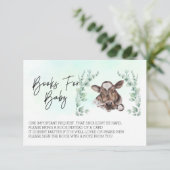 赤ちゃんのシャワーにおすすめの絵本　牛　ユーカリ 招待状 (スタンド正面)