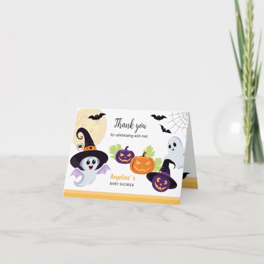 赤ちゃんのシャワーにお礼を伝える折り畳み式のカード。 サンキューカード (正面)