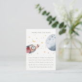 赤ちゃんのシャワーにぴったりな宇宙の星の絵本 エンクロージャーカード (スタンド正面)