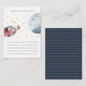 赤ちゃんのシャワーにぴったりな宇宙の星の絵本 エンクロージャーカード (正面/裏面)