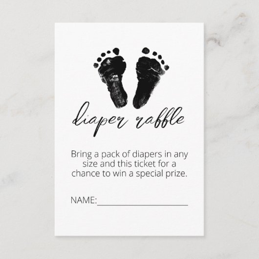 赤ちゃんのシャワーに最適なミニマルな本 エンクロージャーカード (正面)