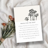 赤ちゃんのシャワーのための海岸のヤシの木のスケッチブック エンクロージャーカード