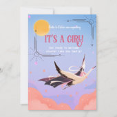 赤ちゃんのシャワーの天の魔法 招待状 (正面)