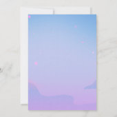 赤ちゃんのシャワーの天の魔法 招待状 (裏面)