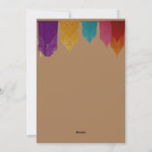 赤ちゃんのシャワーの木目調の招待カード シーズンカード (裏面)