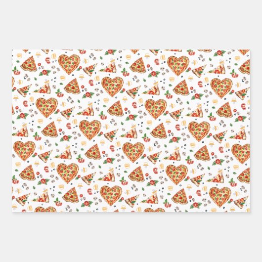 赤ちゃんのシャワーの贈り物をスタイルのスライスで包む ラッピングペーパーシート (正面)