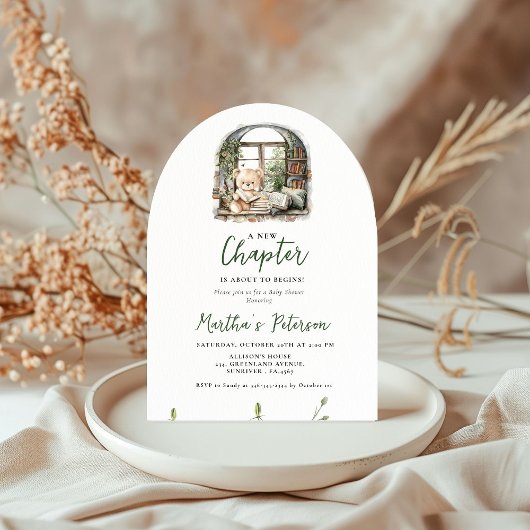 赤ちゃんのシャワーを始めようとしている新しい章を物語る 招待状
