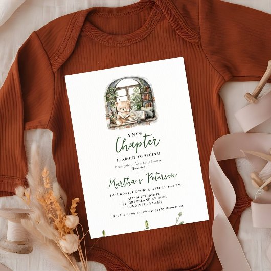 赤ちゃんのシャワーを始めようとしている新しい章を物語る 招待状
