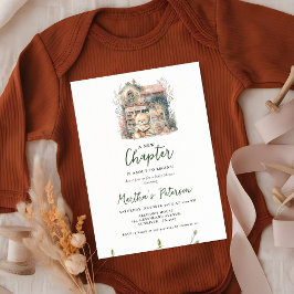 赤ちゃんのシャワーを始めようとしている新しい章を物語る 招待状