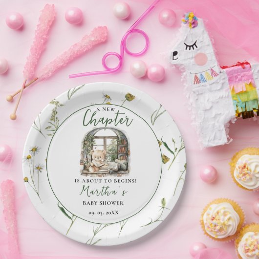 赤ちゃんのシャワーを始める新しい章を物語る ペーパープレート (パーティー)