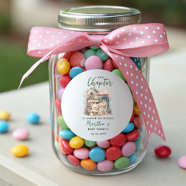 赤ちゃんのシャワーを始める新しい章を物語る ラウンドシール