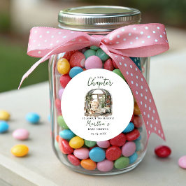 赤ちゃんのシャワーを始める新しい章を物語る ラウンドシール