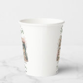 赤ちゃんのシャワーを始める新しい章を物語る 紙コップ (右)