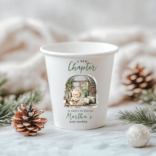 赤ちゃんのシャワーを始める新しい章を物語る 紙コップ