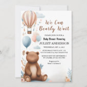 赤ちゃんのシャワーを待つことができる動物のCub Boho 招待状 (正面)