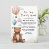 赤ちゃんのシャワーを待つことができる動物のCub Boho 招待状 (スタンド正面)