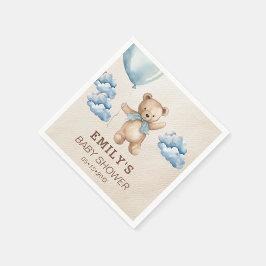 赤ちゃんのシャワーを待つことができる スタンダードカクテルナプキン (角)