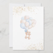 赤ちゃんのシャワーを待つのは男の子だ 招待状 (裏面)