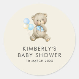 赤ちゃんのシャワーを待つ ラウンドシール