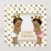 赤ちゃんのシャワーを性別で明らかにする 招待状 (正面/裏面)