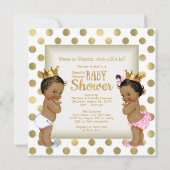 赤ちゃんのシャワーを性別で明らかにする 招待状 (裏面)