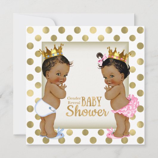 赤ちゃんのシャワーを性別で明らかにする 招待状 (正面)