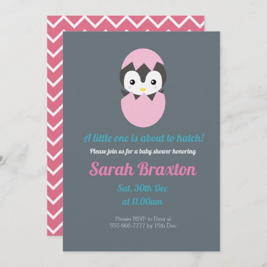 赤ちゃんのシャワーを浴びようとしている少しの人が 招待状 (正面/裏面)