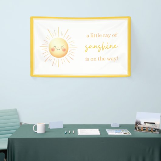 赤ちゃんのシャワーを浴びる太陽の光線が少し流れている 横断幕 (トレードショー)