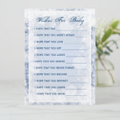 赤ちゃんのシャワーを願う夜の青が輝く 招待状 (スタンド正面)