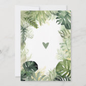 赤ちゃんのシャワー招待状　かわいいジャングルサファリ動物 招待状 (裏面)