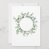 赤ちゃんのシャワー招待状、ユーカリグリーンインテリア テーマ 招待状 (裏面)