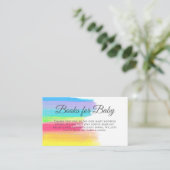 赤ちゃんのシャワー韻のための美しい虹の本 エンクロージャーカード (スタンド正面)