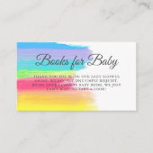 赤ちゃんのシャワー韻のための美しい虹の本 エンクロージャーカード (正面)