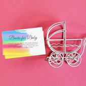 赤ちゃんのシャワー韻のための美しい虹の本 エンクロージャーカード