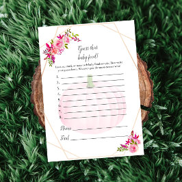 赤ちゃんのシャワー　ベイビーフードを当てろ ゲーム パンプキン 招待状