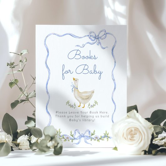 赤ちゃんのシリ―・グース ブルー・リボン ベビーシャワーの本 ポスター