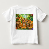 赤ちゃんのジャングルの動物たち ベビーTシャツ (裏面)