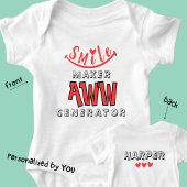 赤ちゃんのスマイルとハート ベビーボディスーツ