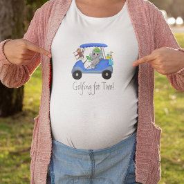 赤ちゃんのゾウの男の子とサルがゴルフ Tシャツ