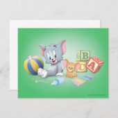 赤ちゃんのトムとジェリーがおもちゃで遊ぶ ノートカード (正面/裏面)