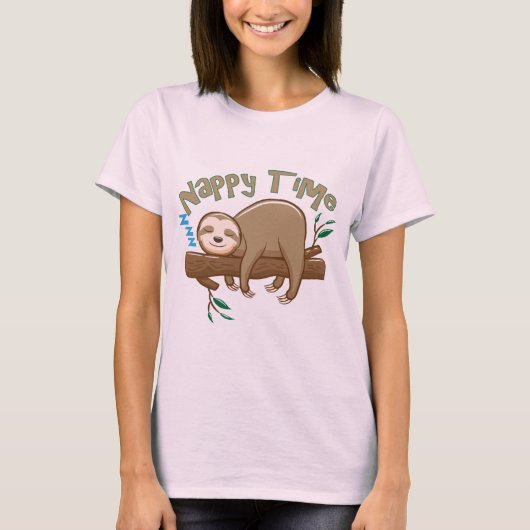 赤ちゃんのナマケモノ Tシャツ (正面)