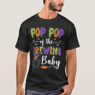赤ちゃんのハロウィン魔女ベビーシャワーのための醸造赤ちゃんのポップポップ Tシャツ