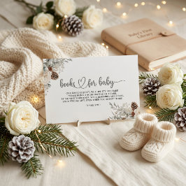 赤ちゃんのバースデーパーティーにぴったりな常緑の冬の本 エンクロージャーカード