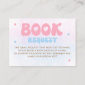 赤ちゃんのピンク&ブルーのエレガントなスクリプトブック エンクロージャーカード (正面)